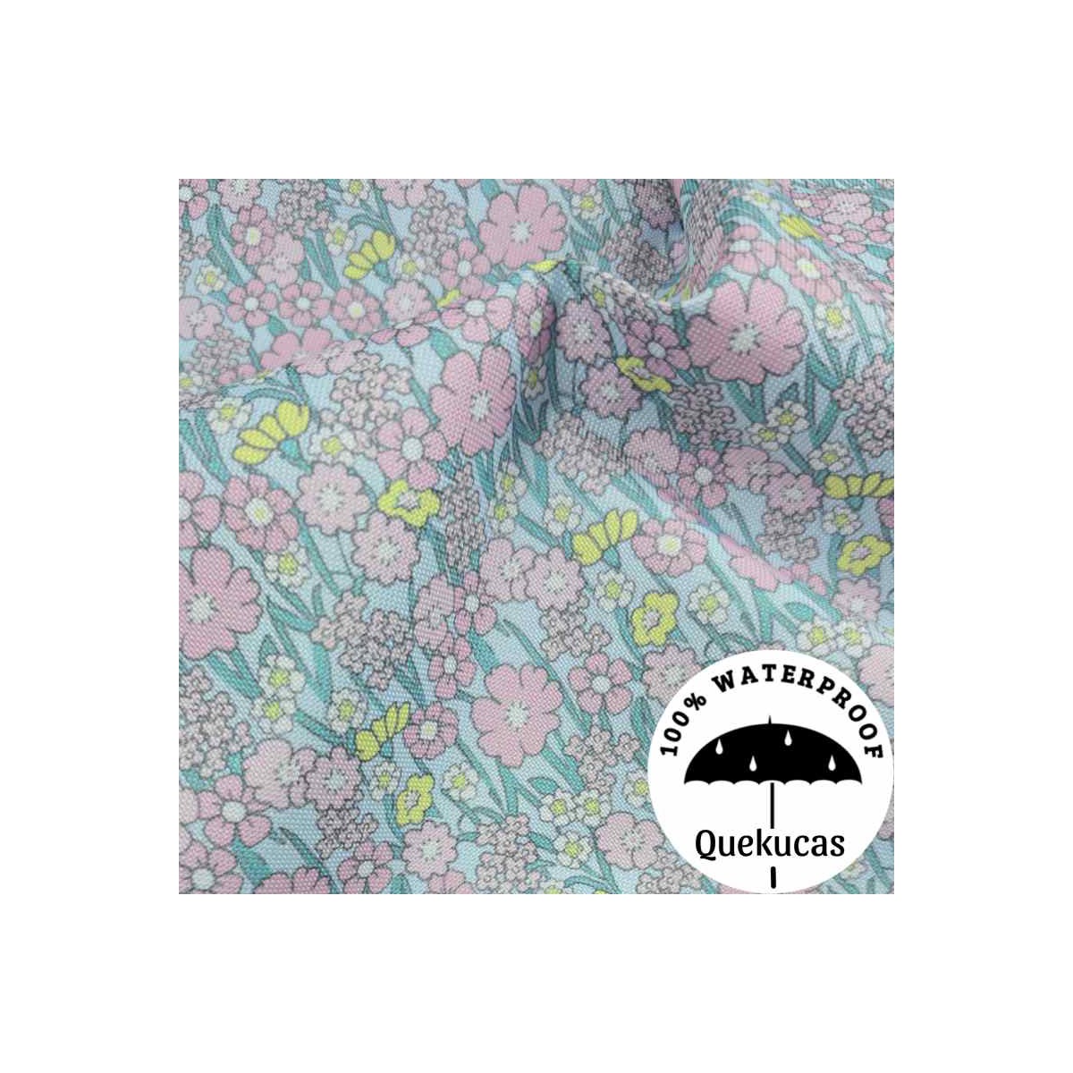 IMPERMEABLE CANVAS FLOR MIKA PASTEL