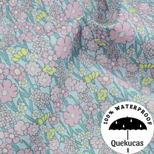 IMPERMEABLE CANVAS FLOR MIKA PASTEL