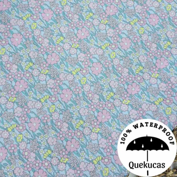 IMPERMEABLE CANVAS FLOR MIKA PASTEL