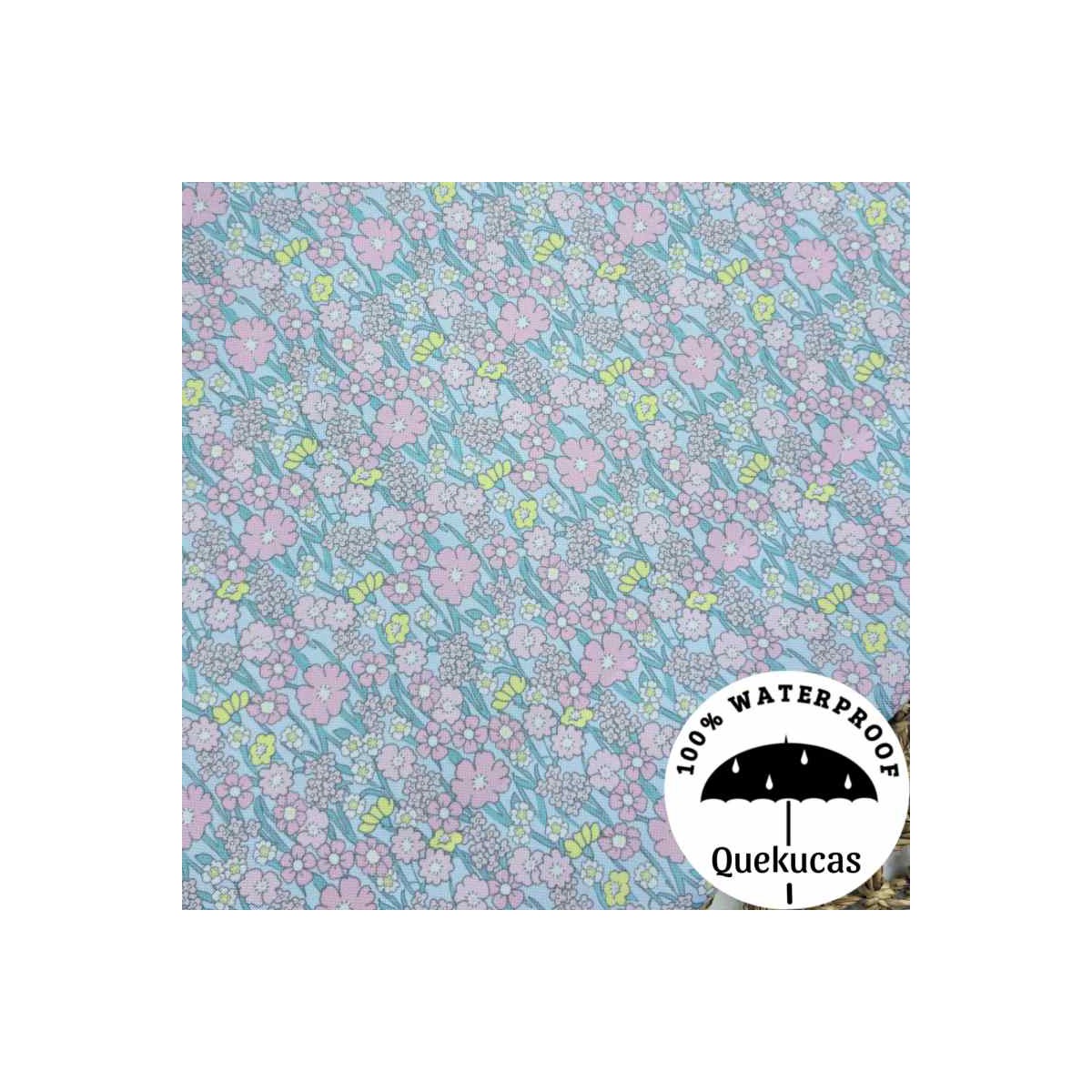 IMPERMEABLE CANVAS FLOR MIKA PASTEL