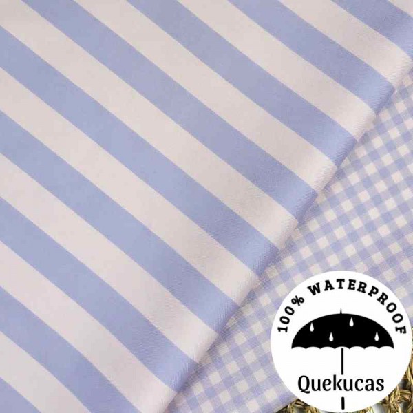 IMPERMEABLE CANVAS VICHY BICOLOR MALVA/ ROSA