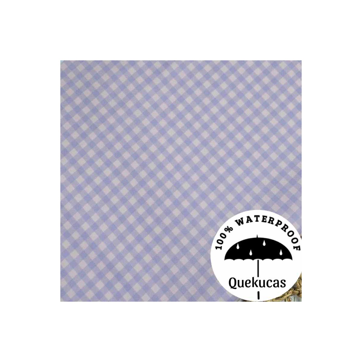 IMPERMEABLE CANVAS VICHY BICOLOR MALVA/ ROSA