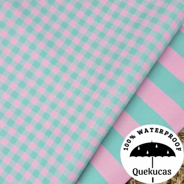 IMPERMEABLE CANVAS VICHY BICOLOR SWEET LILAC 2