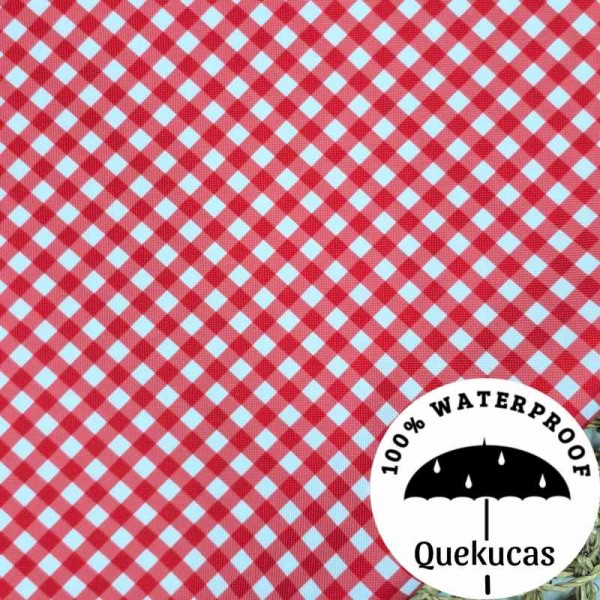 IMPERMEABLE VICHY CANVAS ROJO