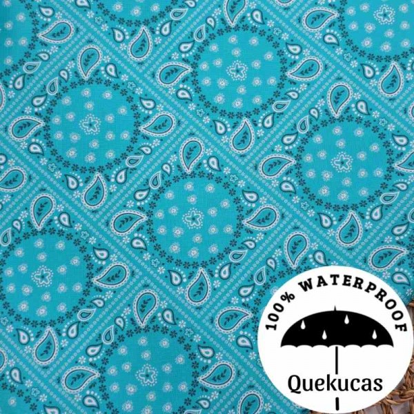IMPERMEABLE CANVAS BANDANA AGUAMARINA