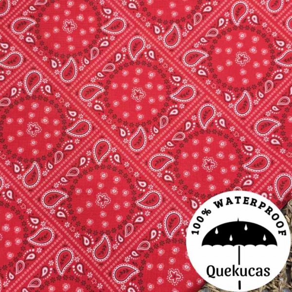 IMPERMEABLE CANVAS BANDANA ROJO