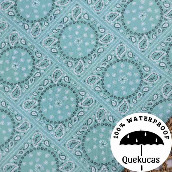 IMPERMEABLE CANVAS BANDANA DARK MINT