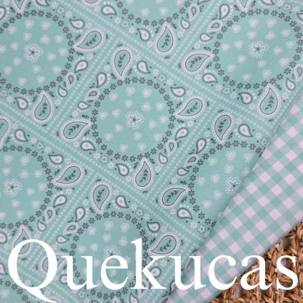 IMPERMEABLE CANVAS BANDANA DARK MINT 2
