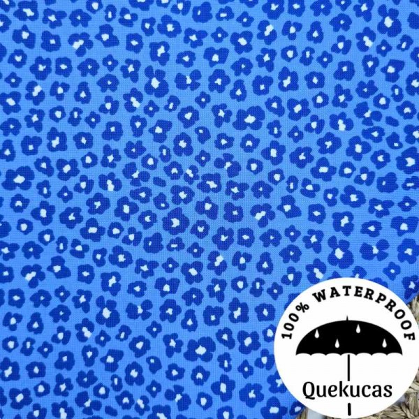IMPERMEABLE CANVAS ANIMAL PRINT AZUL