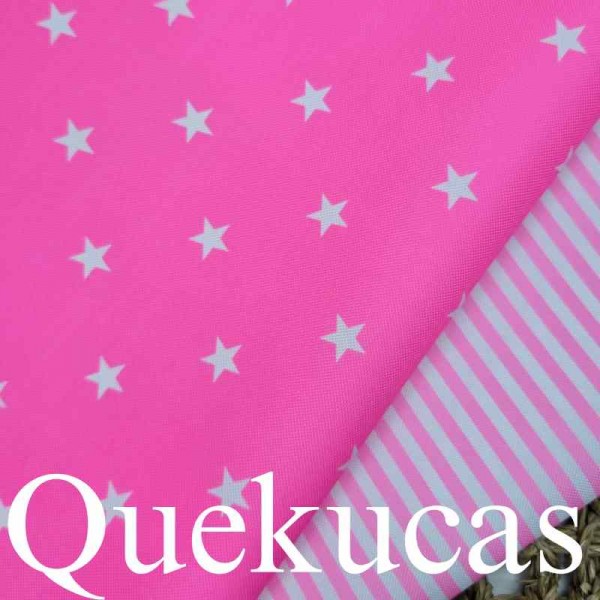 IMPERMEABLE CANVAS ESTRELLAS ROSA FLÚOR 2
