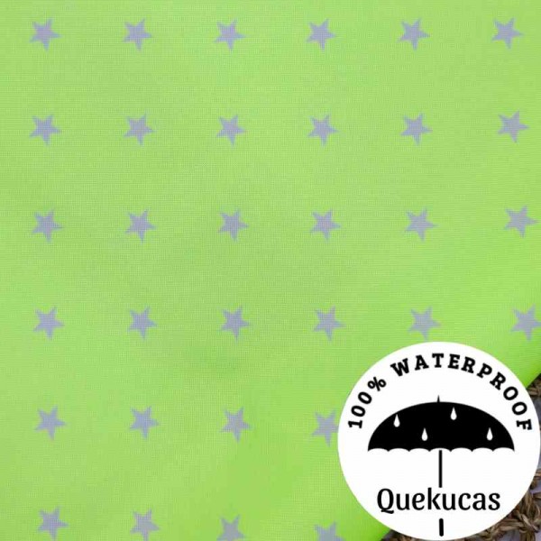 IMPERMEABLE CANVAS ESTRELLAS AMARILLO FLÚOR