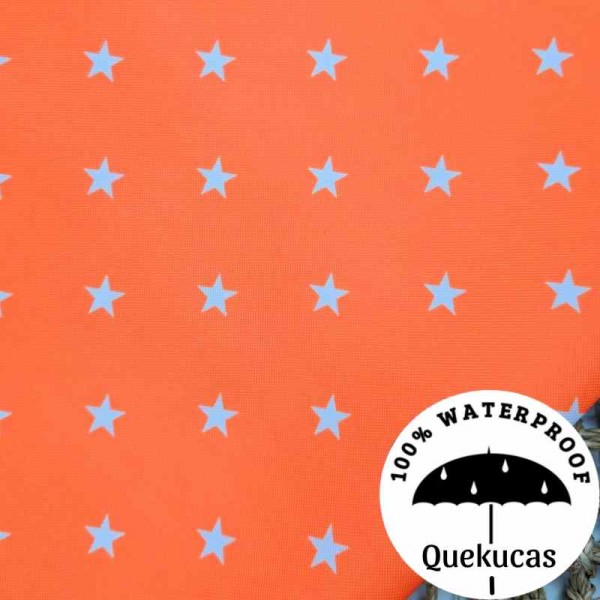 IMPERMEABLE CANVAS ESTRELLAS NARANJA FLÚOR