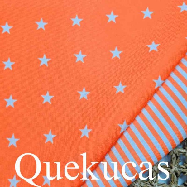 IMPERMEABLE CANVAS ESTRELLAS NARANJA FLÚOR 2
