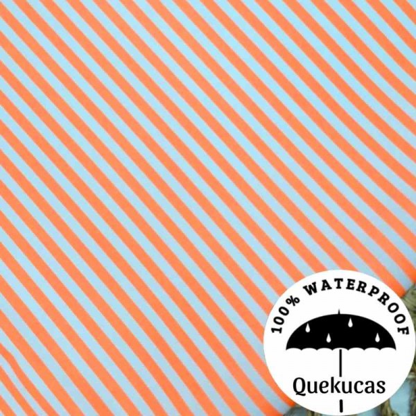 IMPERMEABLE CANVAS RAYAS SLIM NARANJA FLÚOR