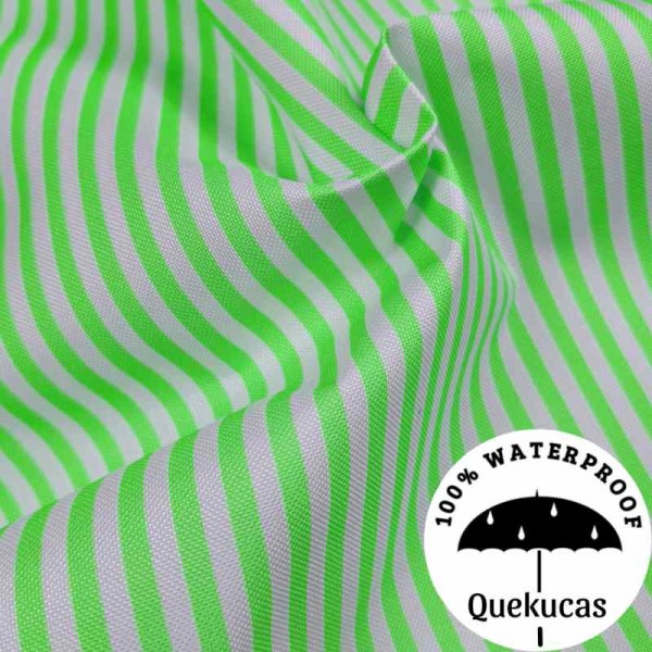 IMPERMEABLE CANVAS RAYAS SLIM VERDE FLÚOR 2