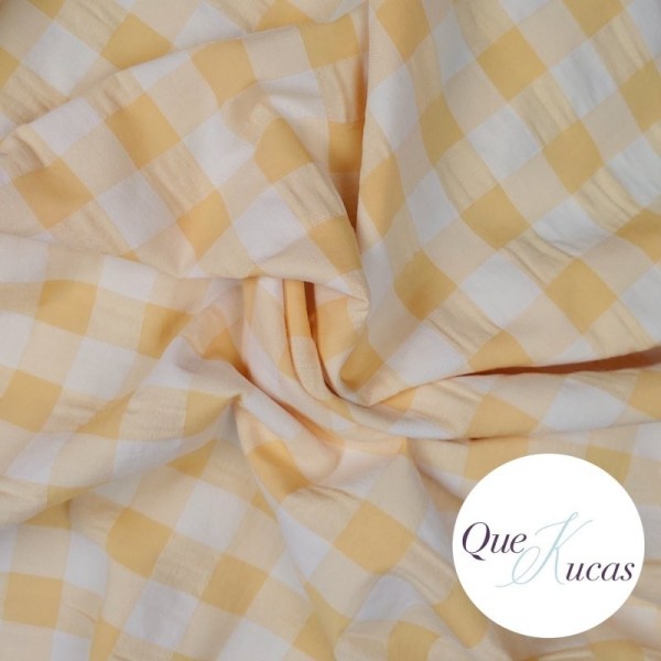 VICHY SEERSUCKER BICOLOR VAINILLA XL 2