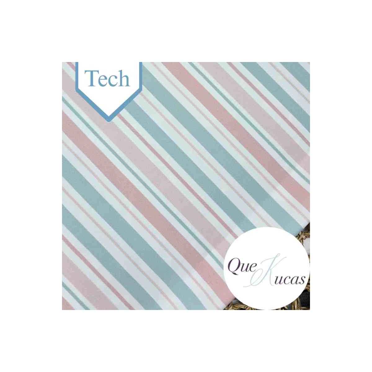 POPELÍN TECH RAYAS MÍA ROSA