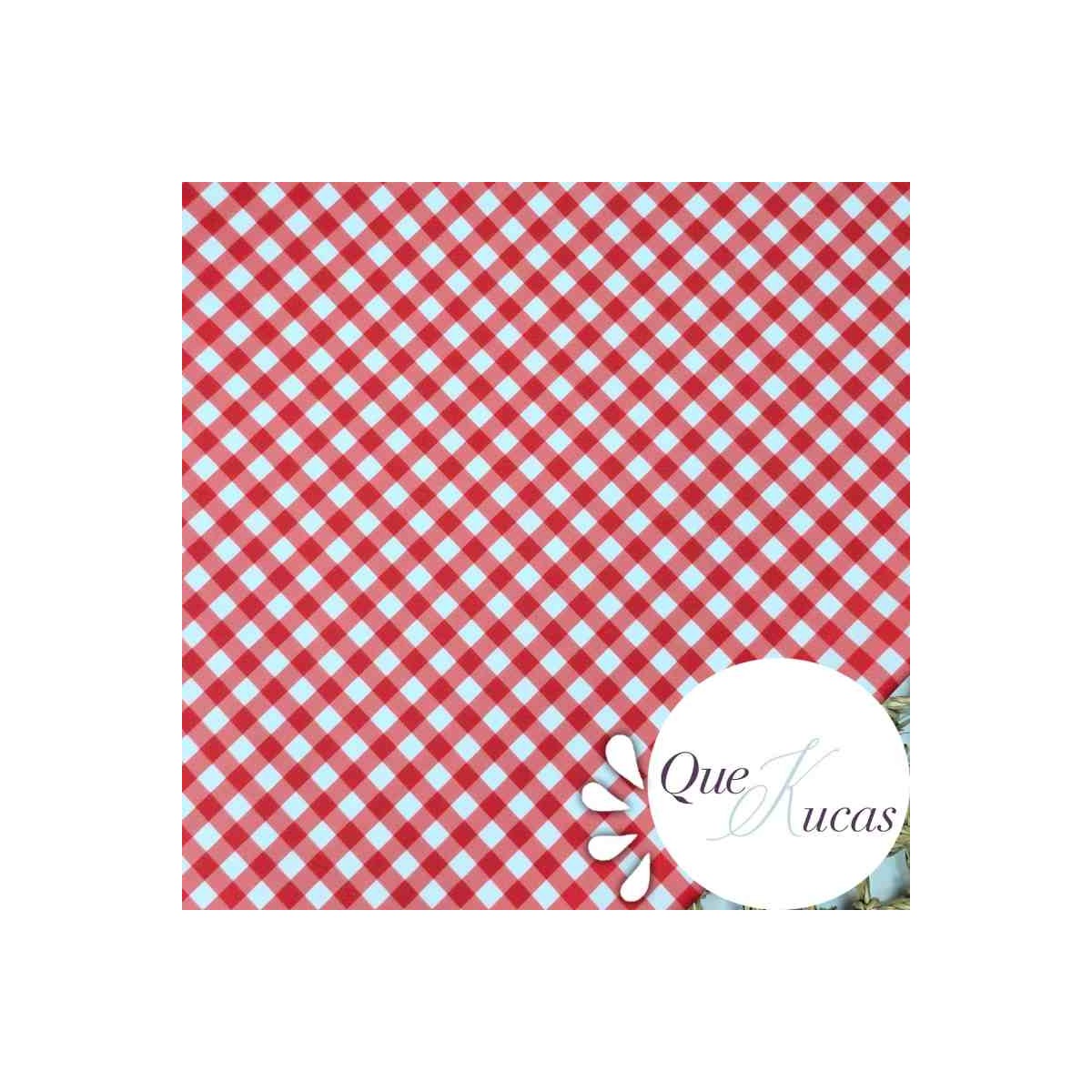 LYCRA DE BAÑO VICHY ROJO