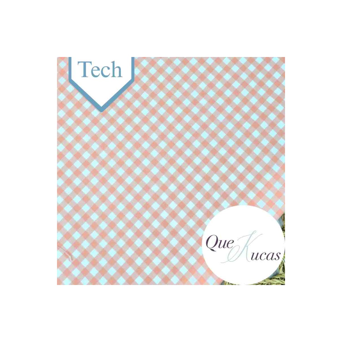 POPELÍN TECH VICHY PEACH