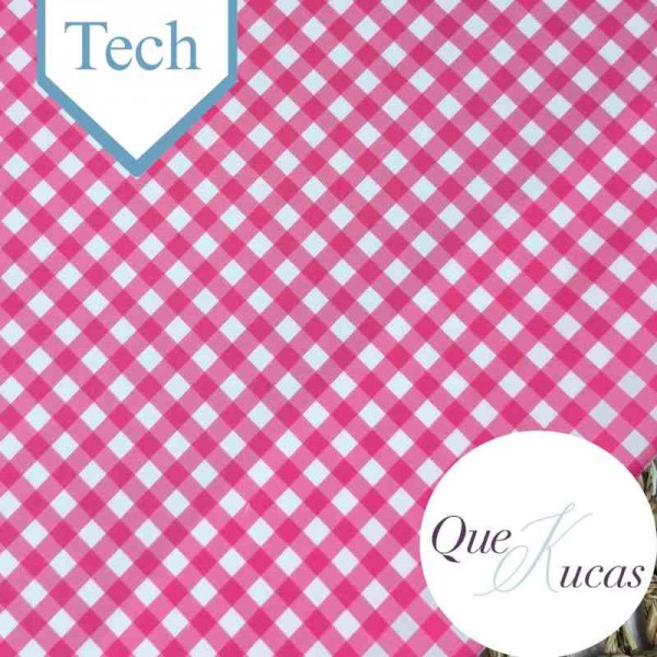 POPELÍN TECH VICHY FUCSIA