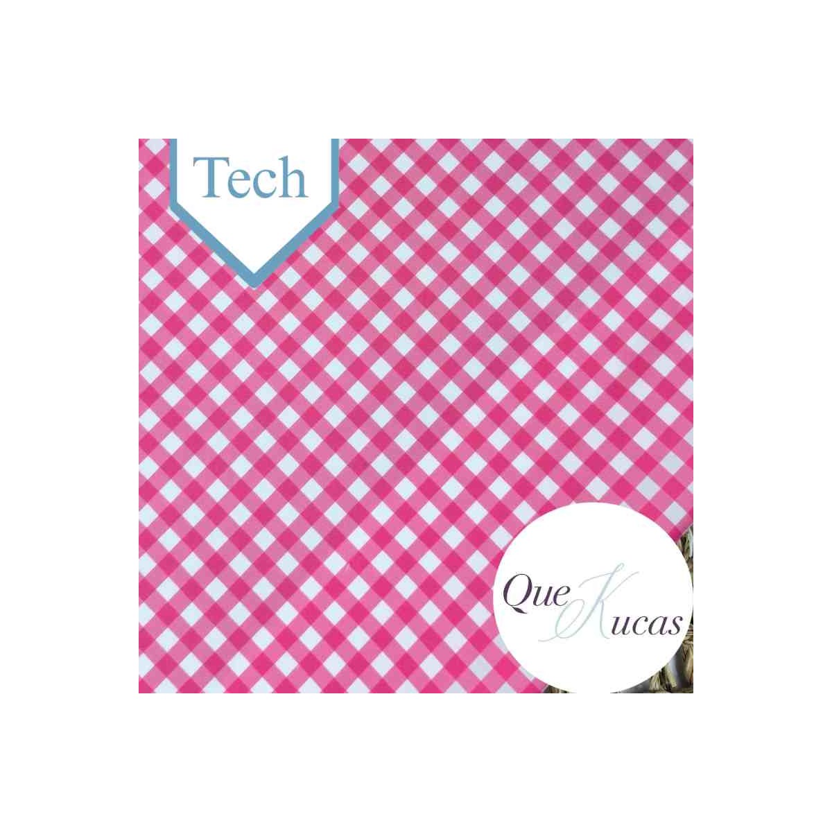 POPELÍN TECH VICHY FUCSIA