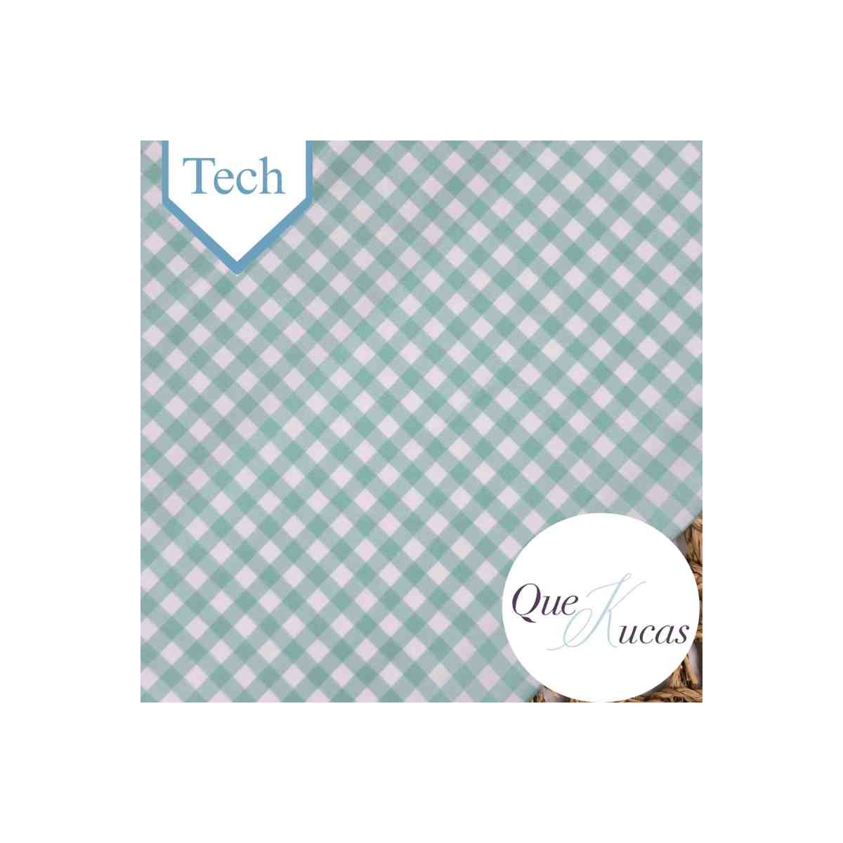 POEPLÍN TECH VICHY DARK MINT