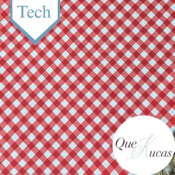 POPELÍN TECH VICHY ROJO