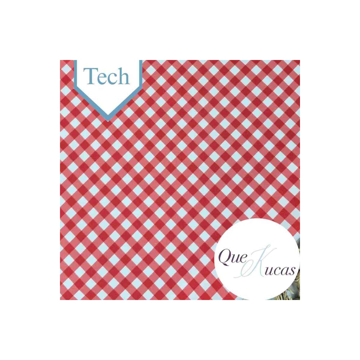 POPELÍN TECH VICHY ROJO