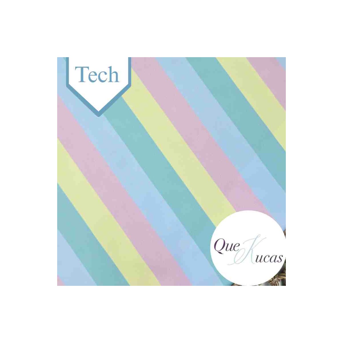 POPELÍN TECH RAYAS SWEET RAINBOW