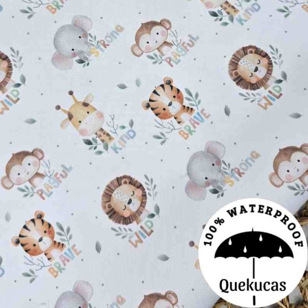 IMPERMEABLE CANVAS JUNGLE FRIENDS