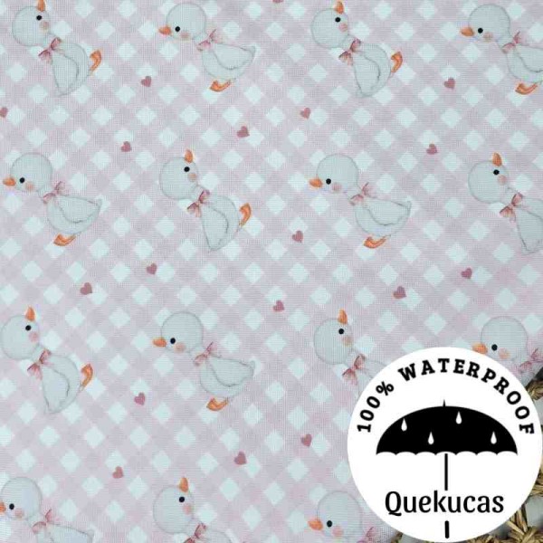 IMPERMEABLE CANVAS DUCKLING ROSA