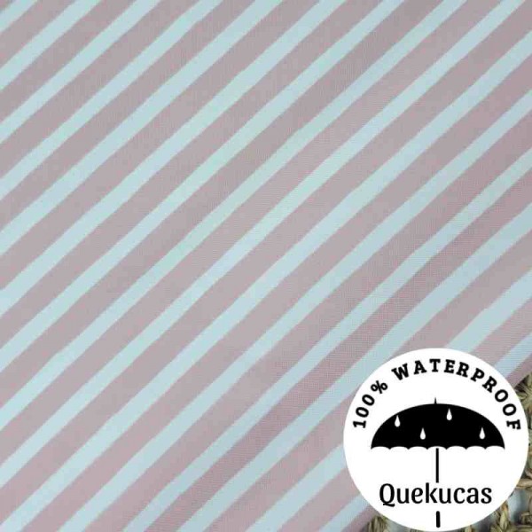 IMPERMEABLE CANVAS RAYA ACUARELA ROSA EMPOLVADO