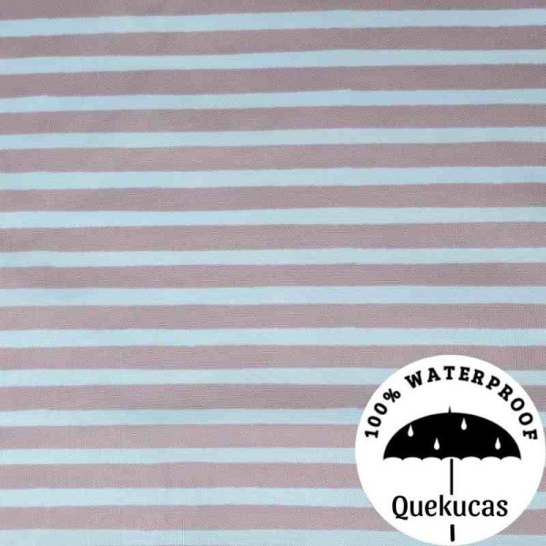 IMPERMEABLE CANVAS RAYA ACUARELA ROSA EMPOLVADO