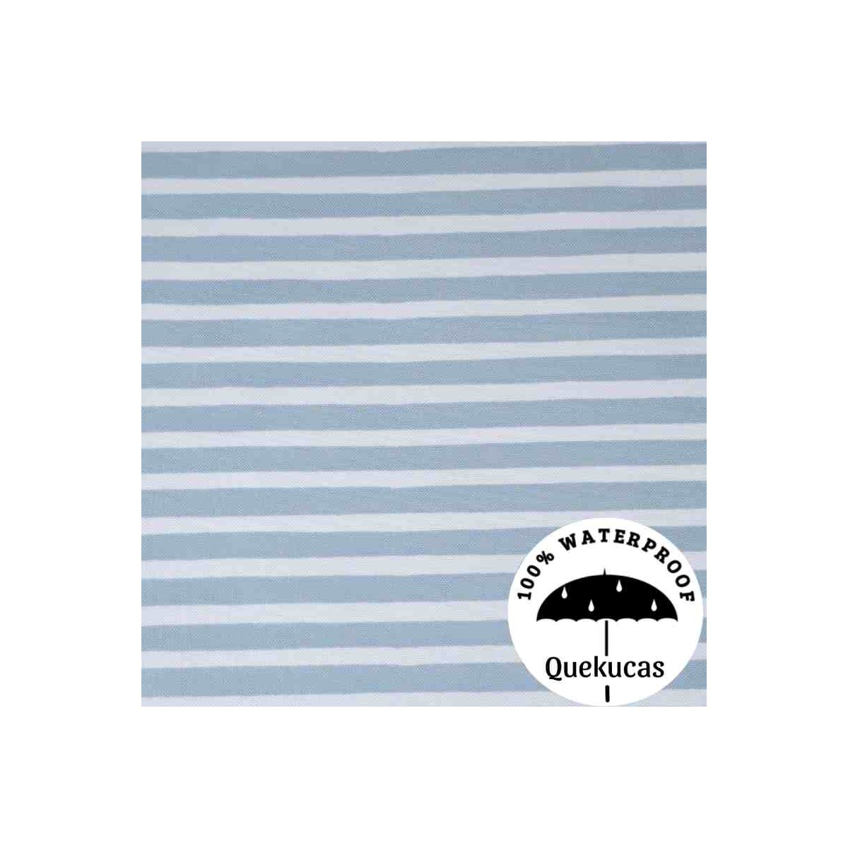 IMPERMEABLE CANVAS RAYA ACUARELA AZUL EMPOLVADO