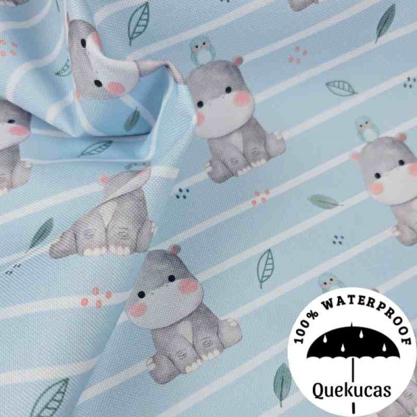 IMPERMEABLE CANVAS HIPPO AZUL 2