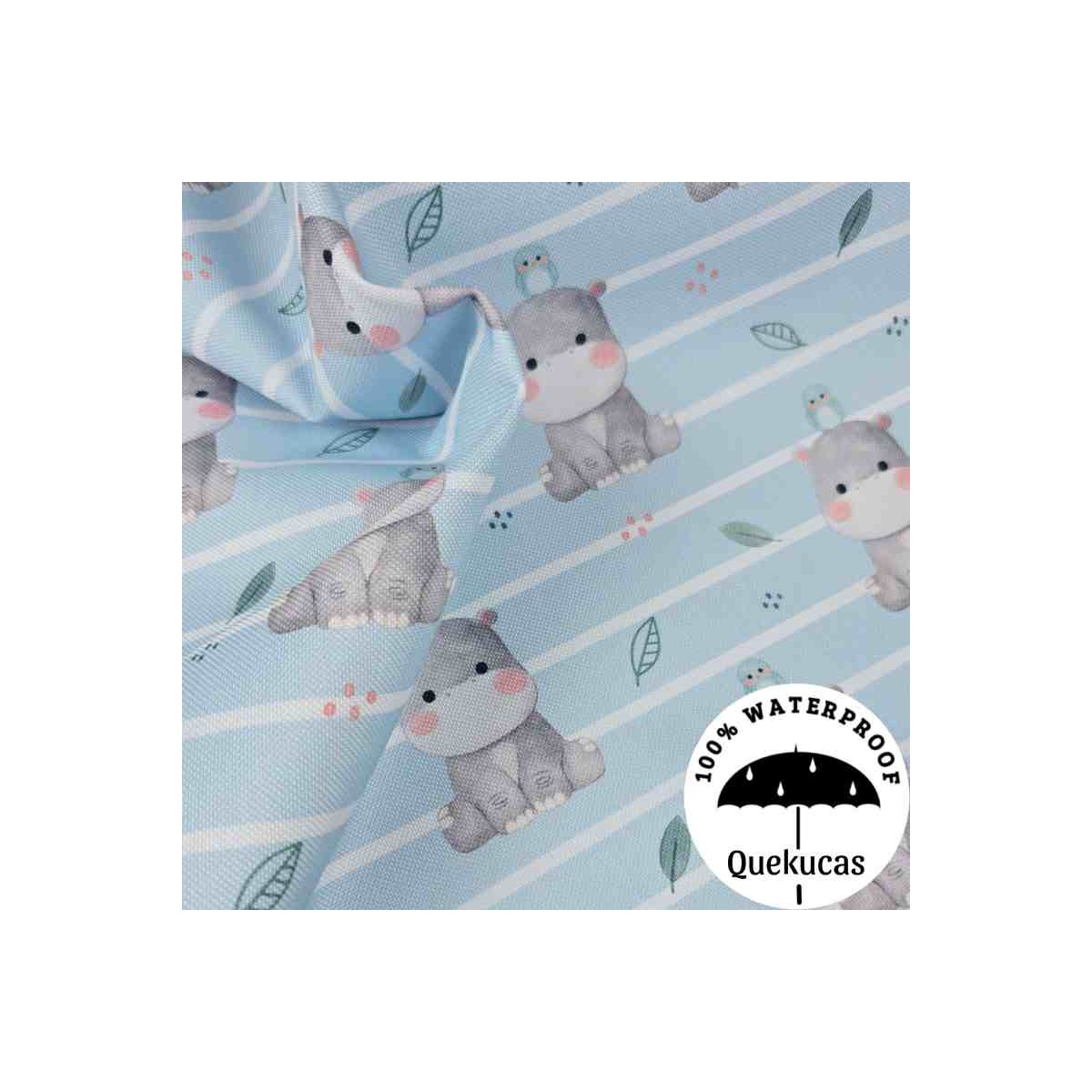 IMPERMEABLE CANVAS HIPPO AZUL