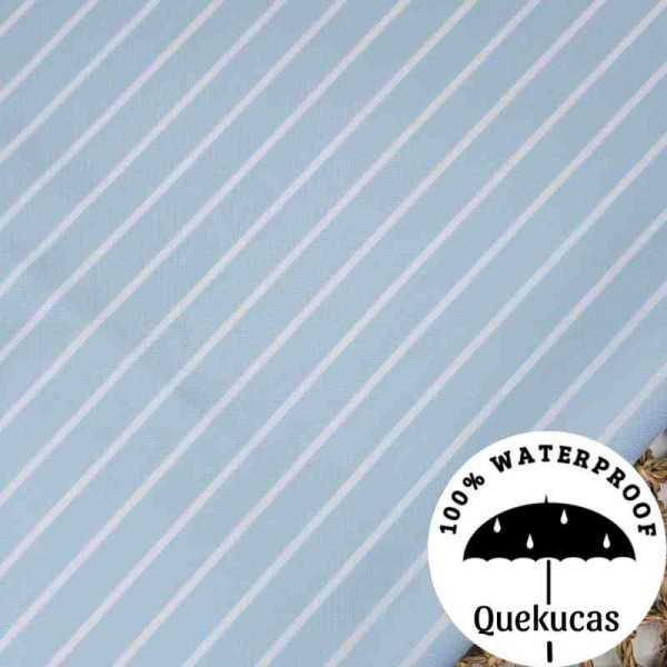 IMPERMEABLE CANVAS RAYAS HIPPO AZUL