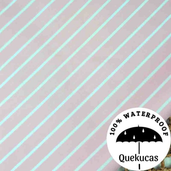 IMPERMEABLE CANVAS RAYAS HIPPO ROSA CANDY