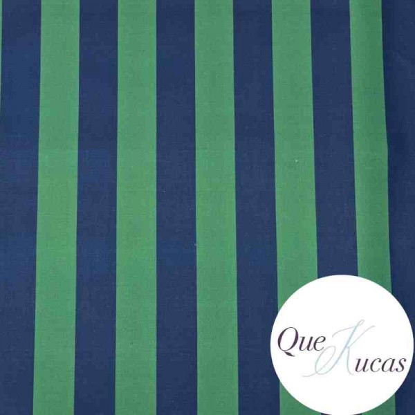 POPELÍN RAYAS FLORIDA VERDE/NAVY 2