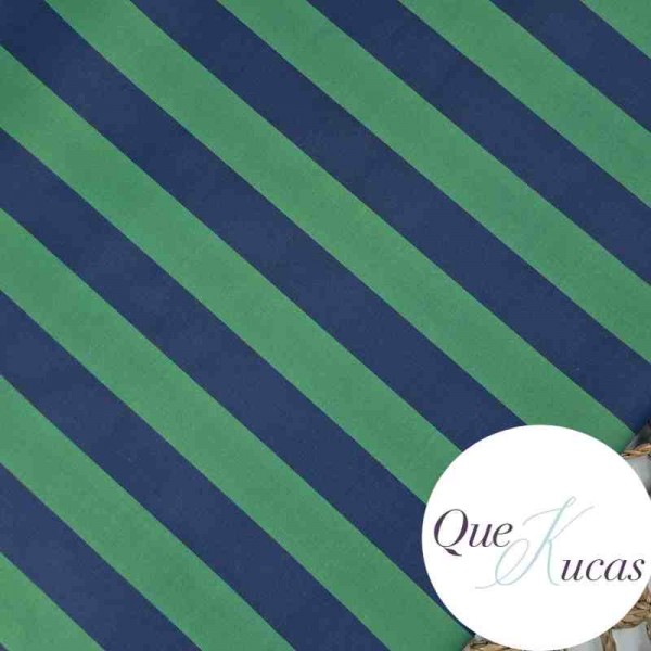 POPELÍN RAYAS FLORIDA VERDE/NAVY