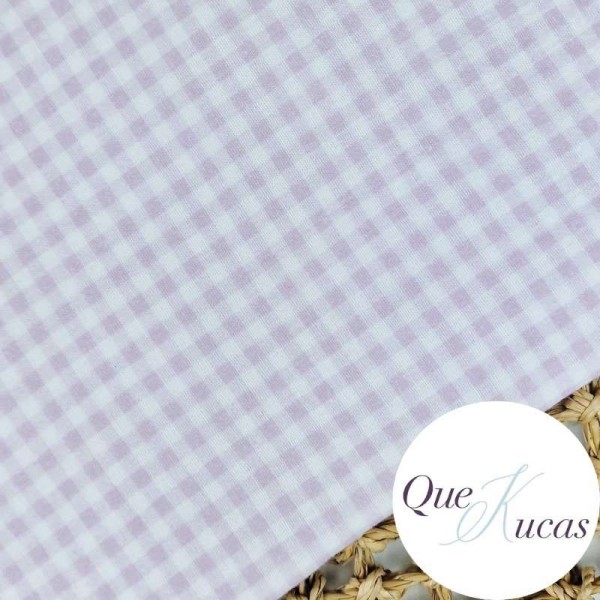 DOBLE GASA VICHY PASTEL LAVANDA
