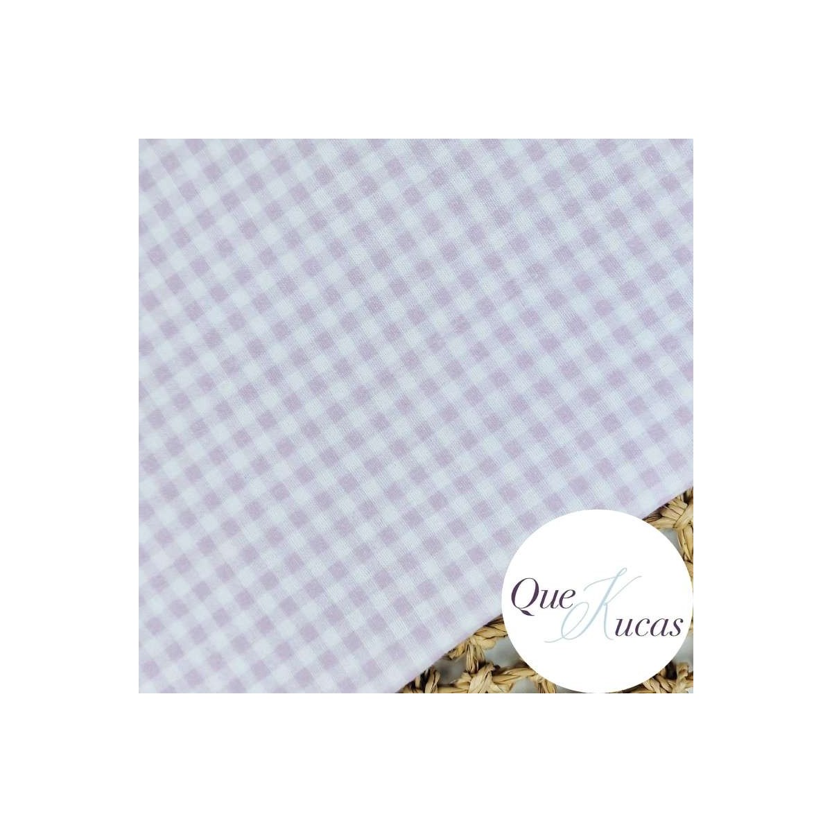 DOBLE GASA VICHY PASTEL LAVANDA