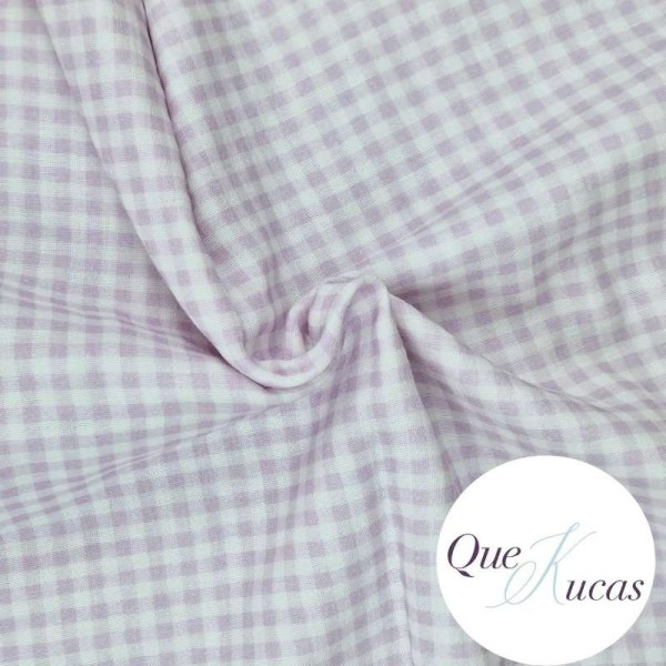 DOBLE GASA VICHY PASTEL LAVANDA 2
