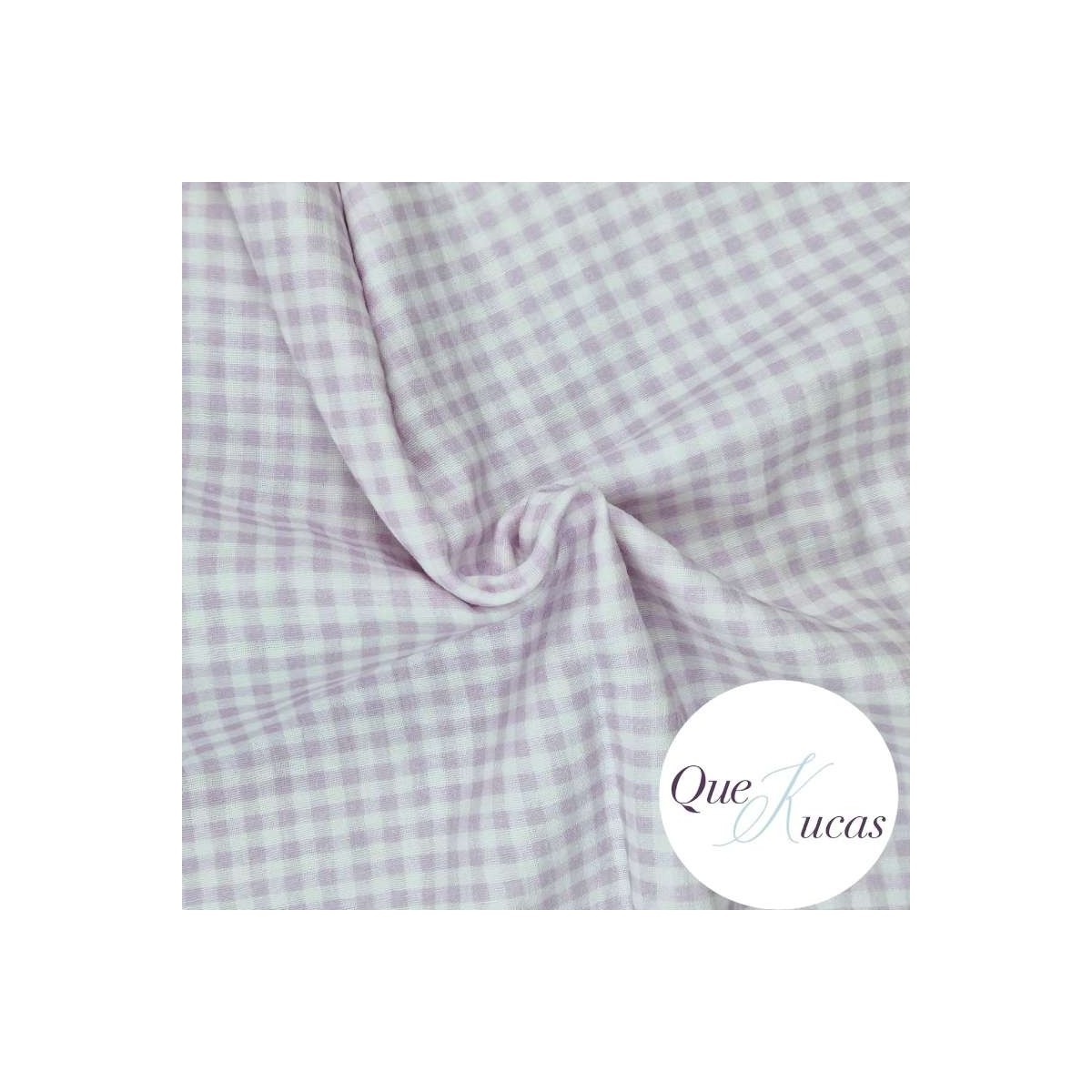 DOBLE GASA VICHY PASTEL LAVANDA
