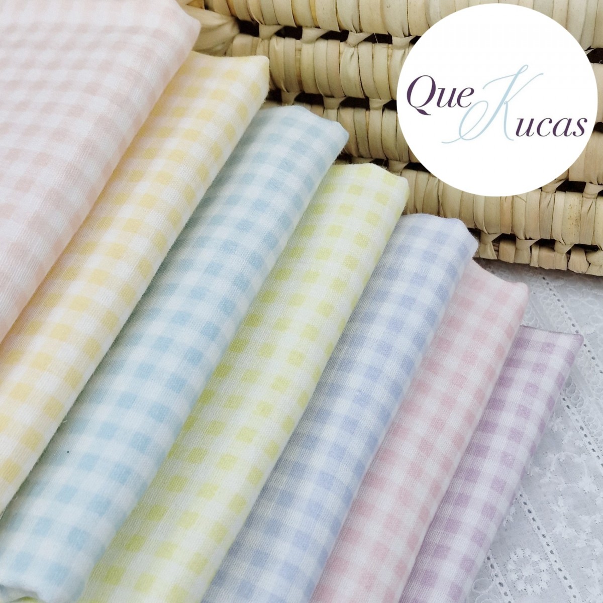 DOBLE GASA VICHY PASTEL LAVANDA