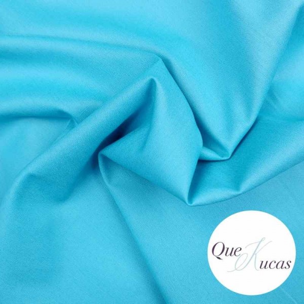 POPELÍN LISO AZUL TURQUESA