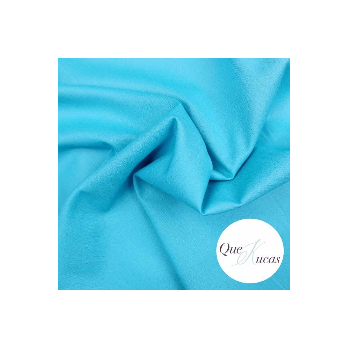 POPELÍN LISO AZUL TURQUESA