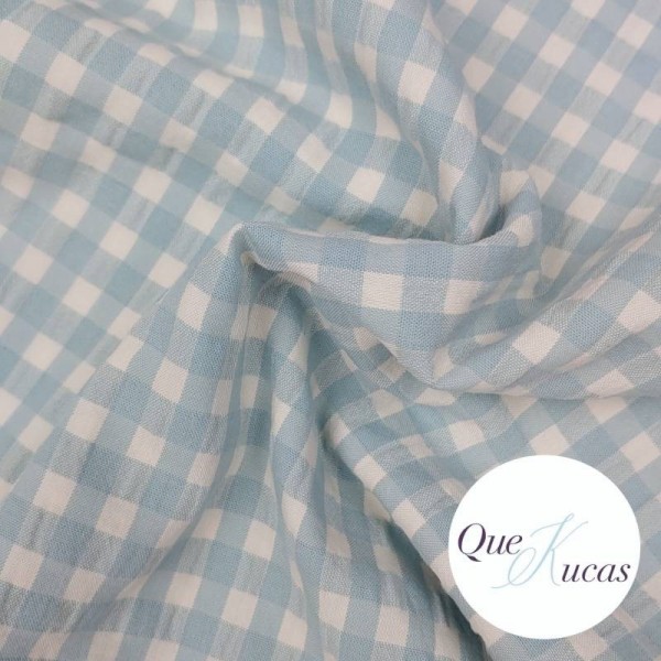 VICHY SEERSUCKER BICOLOR AQUA CREAM 2