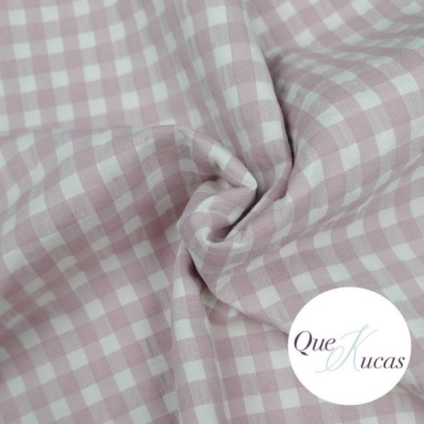 VICHY SEERSUCKER BICOLOR MALVARROSA CREAM 2