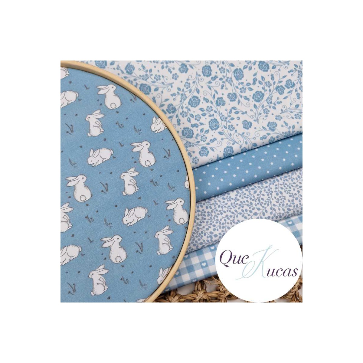 POPELÍN COTTON TOPOS ZAFIRO